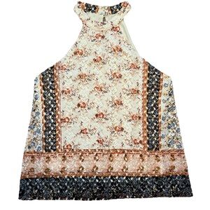 Love Fire Crochet Halter Top Boho Fairy Blouse Romantic Womens Size Small Hippie